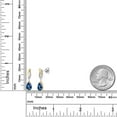 thumbnail image 6 of Gem Stone King 925 Silver and 10K Yellow Gold Neptune Mystic Topaz and White Lab Grown Diamond Stud Earrings for Women | 2.05 Cttw | Gemstone November Birthstone | Pear Shape 8X5MM, 6 of 6
