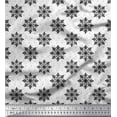 thumbnail image 1 of Soimoi Cotton Duck Fabric Leaves & Snowflake Artistic Print Fabric by Yard 42 Inch Wide, 1 of 1