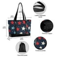 thumbnail image 2 of FORMRS Canvas Laptop Tote Bag for Women with 15.6" Computer Compartments Shoulder Handbag, Red White Stars, 2 of 7
