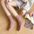 thumbnail image 3 of Women's Slouchy Ankle Socks Soft Solid Cotton for Casual Comfort 2 Pairs, 3 of 7
