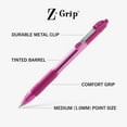 thumbnail image 3 of WWS-Z-Grip Retractable Ballpoint Pen, 1.0mm, Assorted Fashion Ink Colors, 7-Pack (22276), 3 of 4