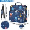 thumbnail image 2 of FORMRS Zipper Binder with Shoulder Strap 2-inch Ring 500 Sheet Capacity File Bag, Blue Jellyfish, 2 of 5