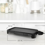 BLACK+DECKER Non-Stick Temperature Controlled 8 Serving Black Griddle