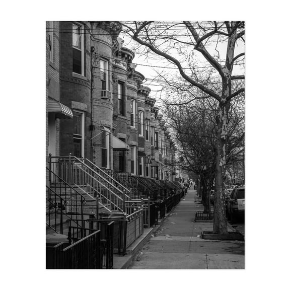 Ridgewood Residential 05 B&W - Manhattan New York Photography Unframed Wall Art Print 8 x 10 inches