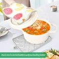 thumbnail image 3 of Yayeee Pot Holders Kitchen Heat Resistant with Pocket 7"x9.8" Cotton Oven Cooking Hot Pads, White Grapefruit Slices, 3 of 7