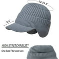 thumbnail image 3 of 2026 New Cozy Head Beanie, Winter Hat with Brim and Ear Flaps for Men & Women, Knitted Beanie for Cold Weather, 3 of 6