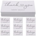thumbnail image 1 of OULII 100Pcs Small Thank You Cards White Paper Convey Appreciation for Shops, 1 of 8