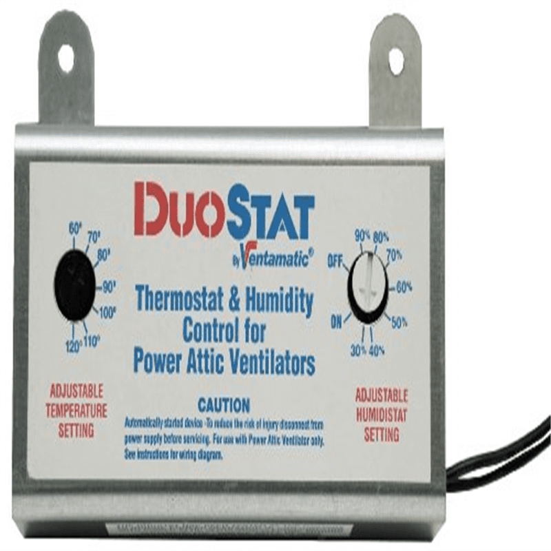 Ventamatic XXDUOSTAT Adjustable Dual Thermostat/Humidistat ...