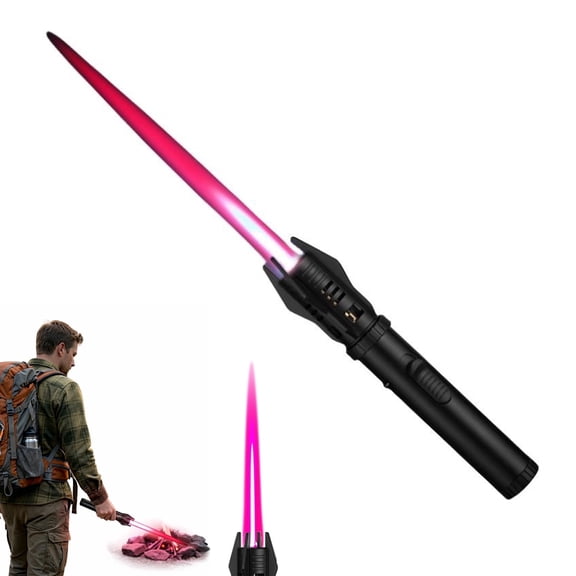 LuxBlaze Plasma Lighter, Lux Blaze Torch Lighter, Refillable Straight Flame with Safety Lock, 1800 Degrees Adjustable Plasma Flame, Weatherproof Design, for Campfires Kitchen