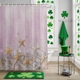 thumbnail image 5 of Shower Curtain, Beach Sea Star Sea Nut Shell Waterproof Shower Curtain Set with Hooks for Bathroom Showers,Stalls and Bathtubs,60x72In Pink Farm Wood Board, 5 of 9
