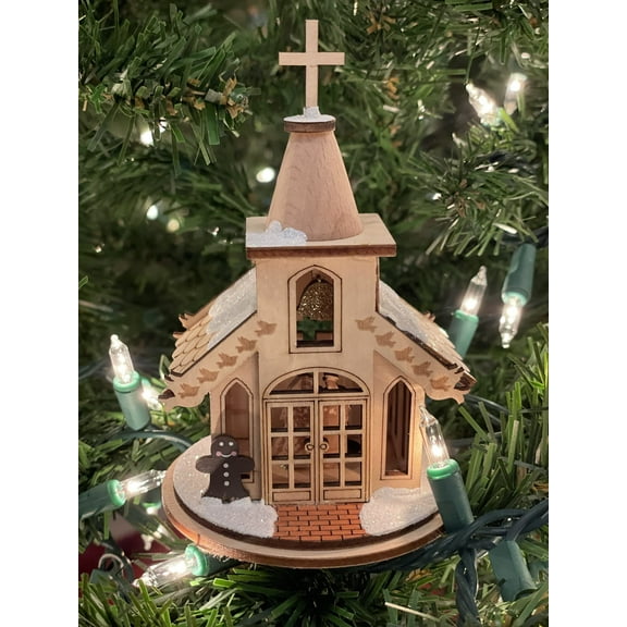 Ginger Cottages Wedding Chapel Ornaments for Christmas Tree