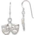 thumbnail image 1 of Sterling Silver Comedy/Tragedy Earrings (26 X 17) Made In United States qe23, 1 of 5