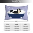 thumbnail image 2 of Pofeuu Bernese Mountain Dog Sitting Bath Tub Print Polyester Microfiber Plush Pillowcases, Super Soft and Cozy Pillow Case Covers with Envelop Closure（Pillow core not included）-16"x24", 2 of 6