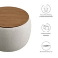 thumbnail image 4 of Perla Upholstered Fabric Storage Ottoman in Ivory Fabric, 4 of 10