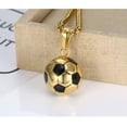 thumbnail image 4 of Soccer Ball Necklace Football Pendant Necklace for Men 3D Sport Fan Player Jewelry Gifts for Christmas Father's Day, 4 of 6
