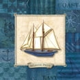 thumbnail image 4 of Gango Home Decor Sailing Themed Nautical Ocean Decor; Three 12x12in Art Prints in Brown Frames, 4 of 7