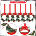 thumbnail image 2 of Dalrosia 6PCS Christmas Cabinets Wreaths for Kitchen Cabinets with Ribbon Artificial Green Leaves Decorative Berry for Kitchen Window Front Door Wall Winter Decor, 2 of 5