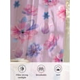 thumbnail image 6 of Sheer Curtains 63 Inch Length, Spring Floral Semi Sheer Curtains Light Filtering Window Treatment, Summer Botanical Purple Pink Flower Privacy Voile Drapes for Living Room Bedroom 52x63 Inch, 6 of 7