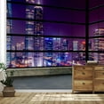 thumbnail image 2 of Idea4wall 5pcs 3D Cityscape Light Night Scene Stick Wallpaper Removable Wall Murals Large Wall Stickers for Home Decoration, 108"x120", 2 of 5