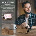 thumbnail image 2 of Asuwish Kickstand Hard Shell Wallet Cell Phone Case with Tempered Glass Screen Protector for Samsung Galaxy Note 10 Lite/A81/M60S, Brown, 2 of 6