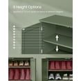 thumbnail image 3 of Shoe Cabinet, 3-Tier Shoe Storage Organizer, Shoe Shelf, Modern Country Cabinet,Freestanding Cabinet with Height-Adjustable Shelf, 13.8 x 31.5 x 27.6 Inches, Entryway, ForestGreen, 3 of 5