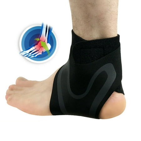 1 Pc/Pair Elastic Ankle Foot Support Brace Sleeve Football Basketball Guard (Right Foot