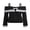 Black, variant on Women's Cold Shoulder Sweaters Long Sleeve Contrast Lace Knit Pullovers Bow Front Jumper Tops