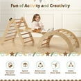 thumbnail image 3 of Pikler Triangle Set, Caveen Foldable Wooden Climbing Toys, Montessori Climbing Set, with Arch, Ramp and Ladder, Indoor Jungle Gym for Toddlers 0.5-6 Years Old, 3 of 8