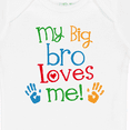 thumbnail image 4 of Inktastic My Big Bro Loves Me Little Brother Sister Boys or Girls Baby Bodysuit, 4 of 5