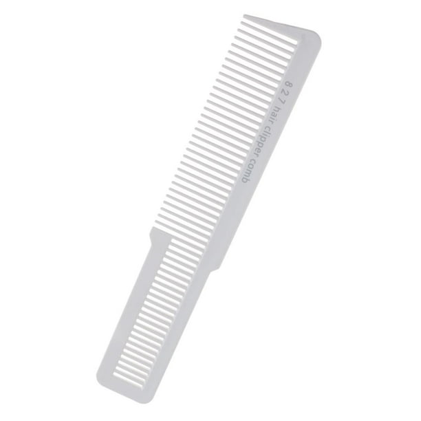 Peine de corte de cresta de peluquería antiestático, peine para cortar el cabello, resistente al calor Blanco