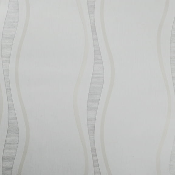 Dundee Deco's Wavey White Modern Peel and Stick Self Adhesive Removable Wallpaper, Roll 18 ft X 24 in, 35.5 sq. ft.