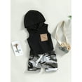 thumbnail image 4 of PaerPade Infant Boys Summer Clothes Set Pocket Hooded Sleeveless Tank Tops and Camouflage Elastic Waist Shorts 2Pcs Outfit 0-24Months 2T 3T, 4 of 9