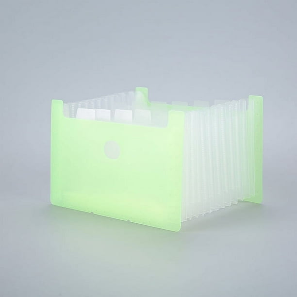 Zhuge Organizador de archivos expandible de 2 piezas A5 , carpeta multicapa, bolsa de almacenamiento para hojas de tickets, soporte telescópico para el hogar, la oficina y los viajes, verde