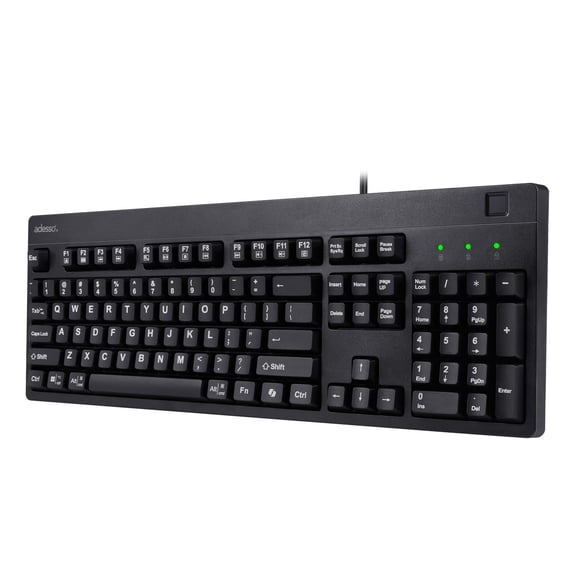 Teclado Adesso AKB-630FB-TAA con huella digital, AES 256, USB
