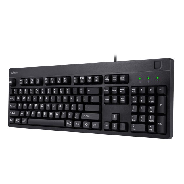 Teclado Adesso AKB-630FB-TAA con huella digital, AES 256, USB