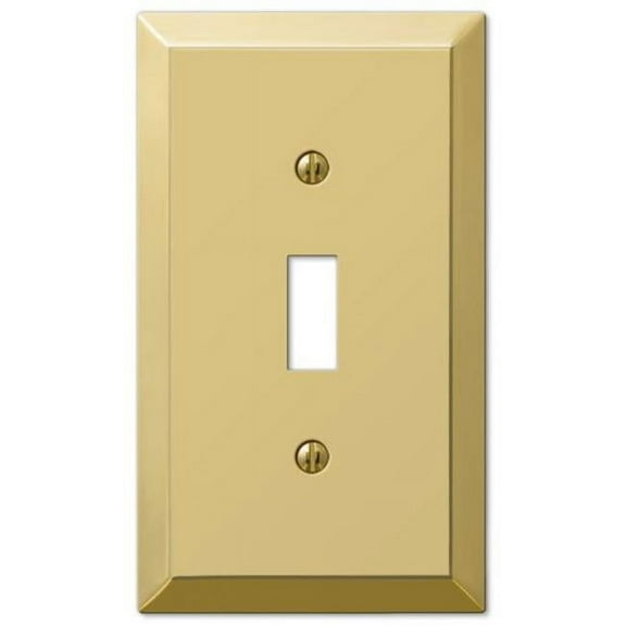 Century Polished Brass Steel - 1 Toggle Wallplate