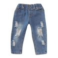 thumbnail image 3 of POINTERTECK Baby Girls Short Sleeve T-shirt Tops Ripped Denim Shorts Jeans 2PCS Outfits Set, 3 of 10