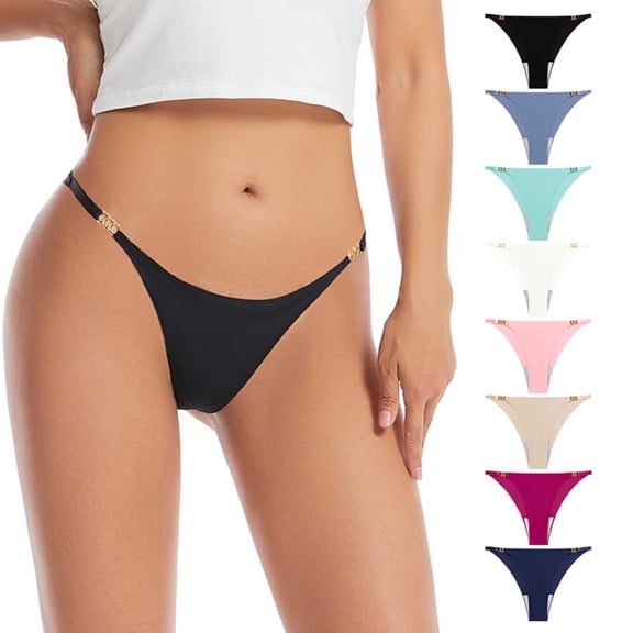 Bovxnpu Women's Plus Size Panties, Thongs for Women No Show Thong Underwear, Women's Lace Abdomen Mid-Waisted Waist And Hip Lift Comfortable Breathable Underwear Briefs Underwear