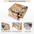 thumbnail image 3 of FORMRS Womens Corduroy Tote Bag Crossbody Shoulder Handbag with Pocket, Orange Cityscape Painting, 3 of 7
