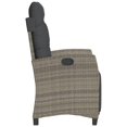 thumbnail image 3 of vidaXL Chaise de Jardin Inclinable avec Repose-Pieds en Rotin Gris, 3 of 5