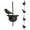 black, variant on Blueek Mobile Birds On Cups Rain Chain 8FT, Mobile Bird Outdoor Rain Chain Outdoor Decoration Hanging Chain