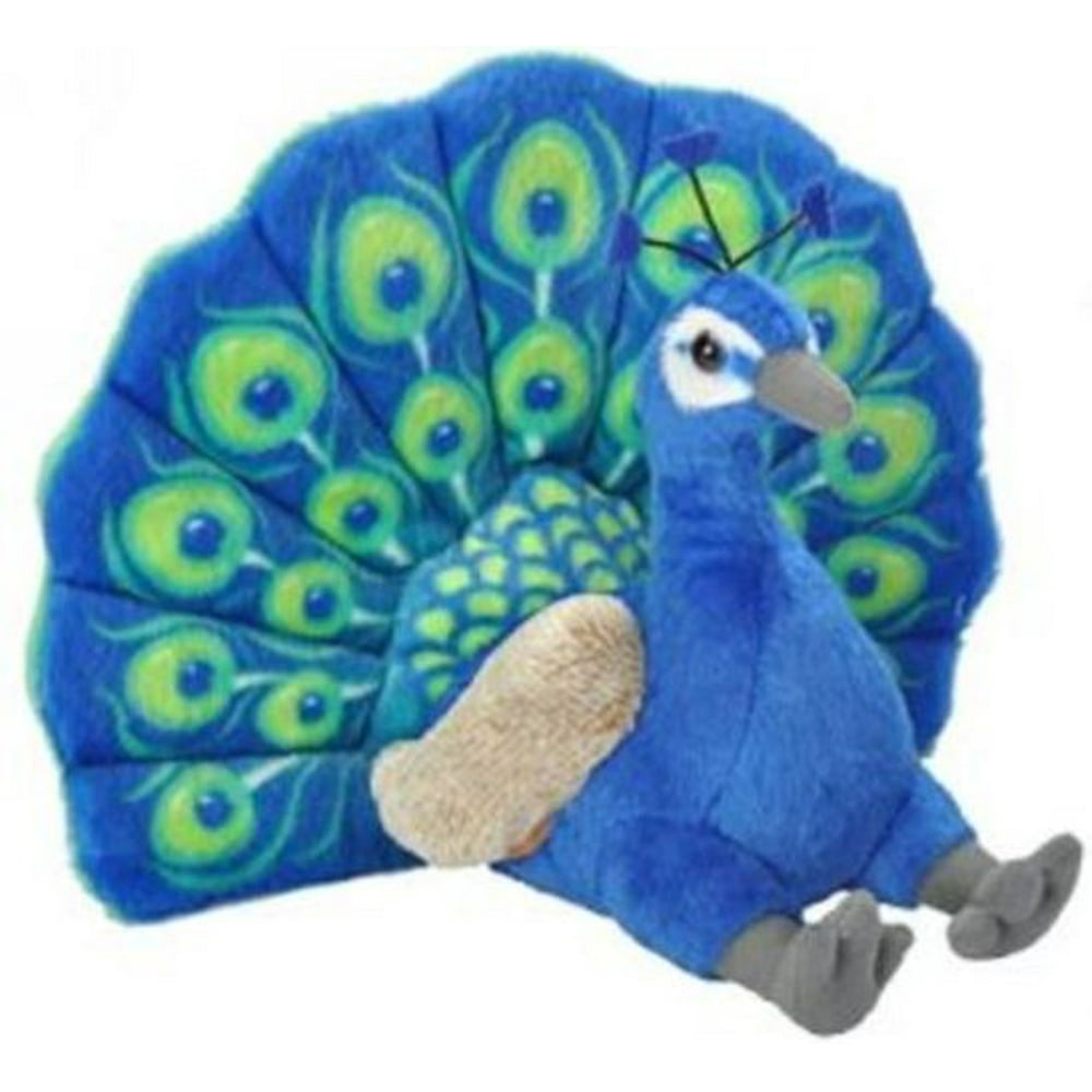 large stuffed peacock