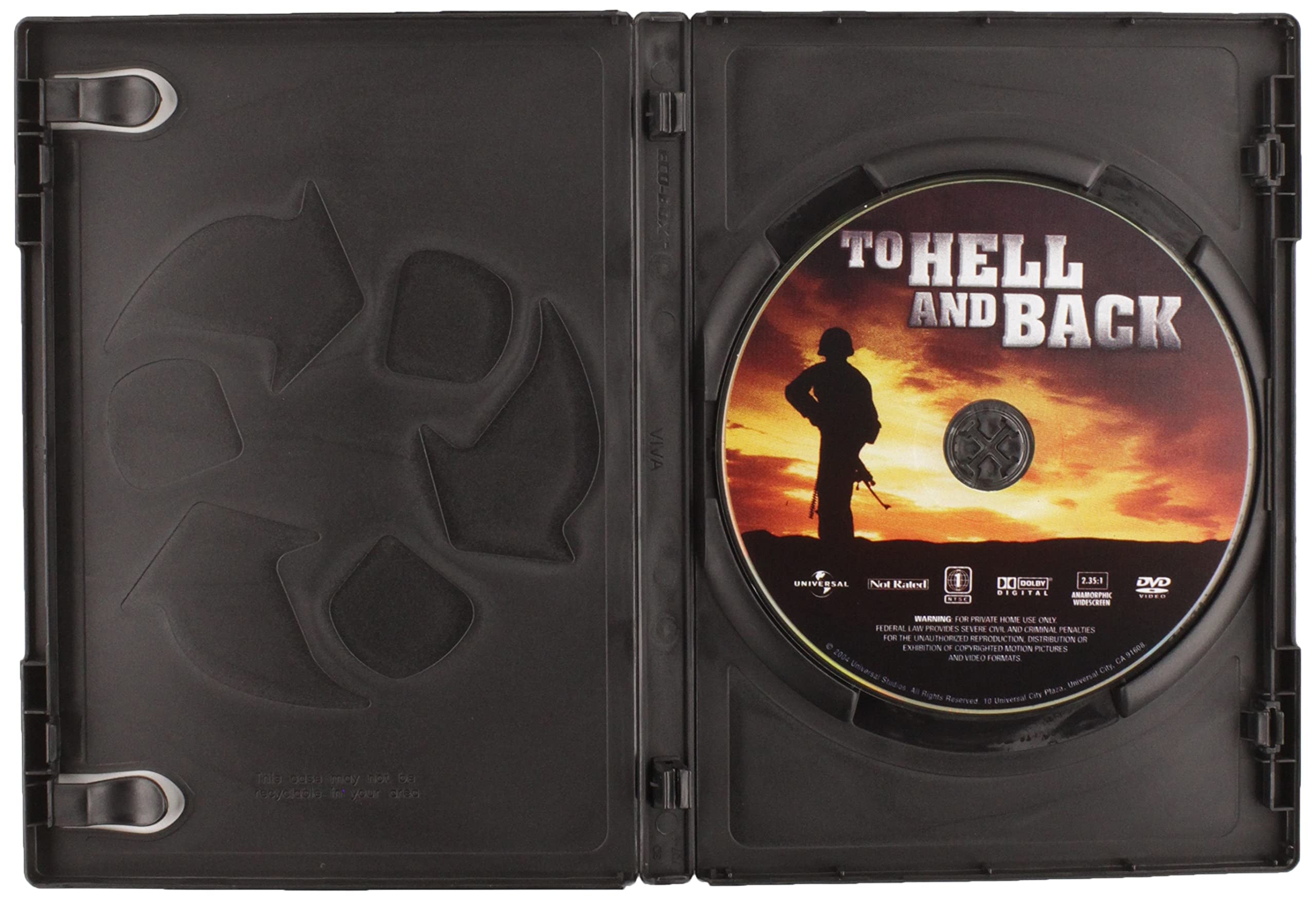 Universal Studios To Hell and Back DVD, 1955 War Drama with Audie