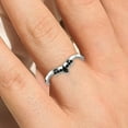thumbnail image 4 of 0.12ct Engagement black diamond moissanite Ring 18K White Gold Over Silver Wedding Band, 4 of 4