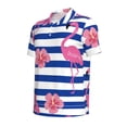 thumbnail image 4 of Wukai Flamingo Men’s Polo Shirts,Quick-Dry Athletic Shirt,Classic Fit Shirts-Large, 4 of 8