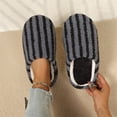 thumbnail image 7 of KEVCHE Stripe Fluffy Slippers for Women, Chic Fashion Casual Cute House Shoes, Comfortable Indoor Outdoor Vacation Bathroom Footwear with Soft Sole, Lightweight Non-Slip Home Slippers for Daily, 7 of 7