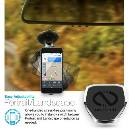 Naztech - MagBuddy Windshield Magnetic Mount for Most Cell Phones - Black