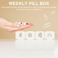 thumbnail image 3 of Pastillero digital semanal de 7 días con 28 compartimentos, recordatorio de alarma de 5 grupos y retroiluminación LCD luminosa para medicamentos, suplementos y vitaminas (blanco), 3 of 8