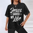 thumbnail image 6 of Jesus Saved My Life Christian Faith Religious T-Shirt, Suitable For Mens & Womens Outdoor T-ShirtWashed Tee, 6 of 9