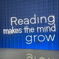thumbnail image 3 of Handmadetneonsign Reading Make The Mind Grow Neon Sign, Motivational Quotes Wall Art Decor, Book Store Wall Decor, 3 of 3